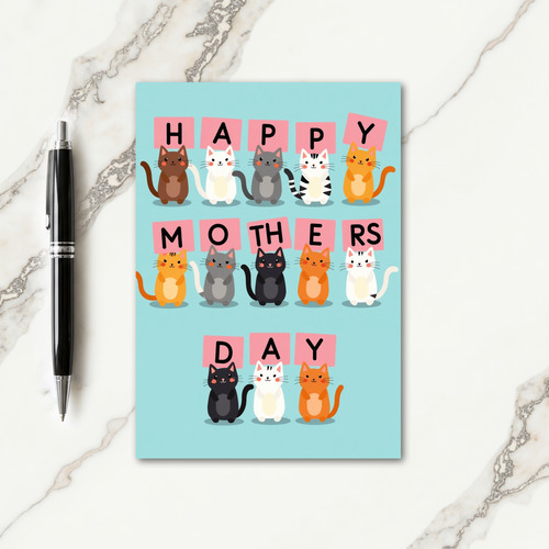 Feline Mothers Day Letter Card