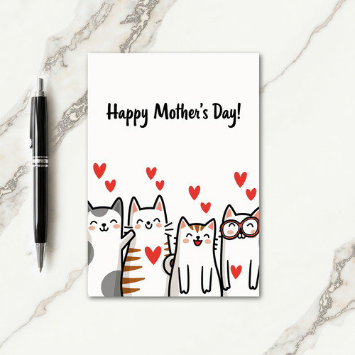 Feline Mothers Day Love Card