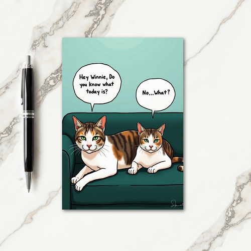 Feline Mothers Day Scene Card
