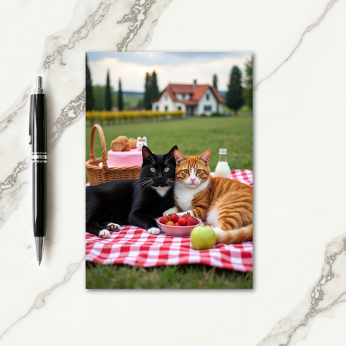 Feline Picnic Mothers Day Card