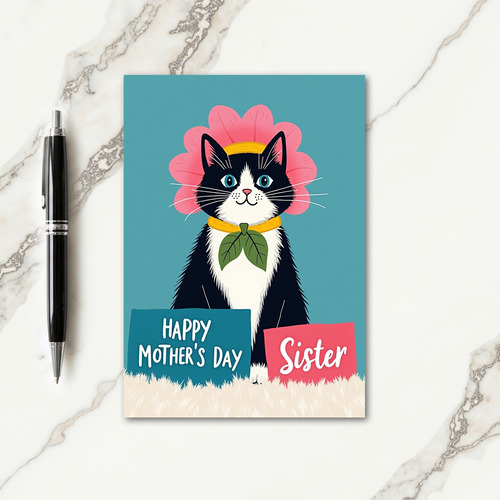 Feline Sister Mothers Day Card
