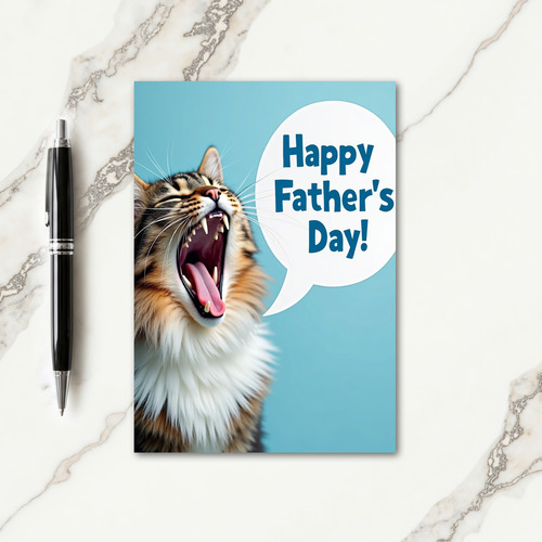Felines Floral Fathers Day Card