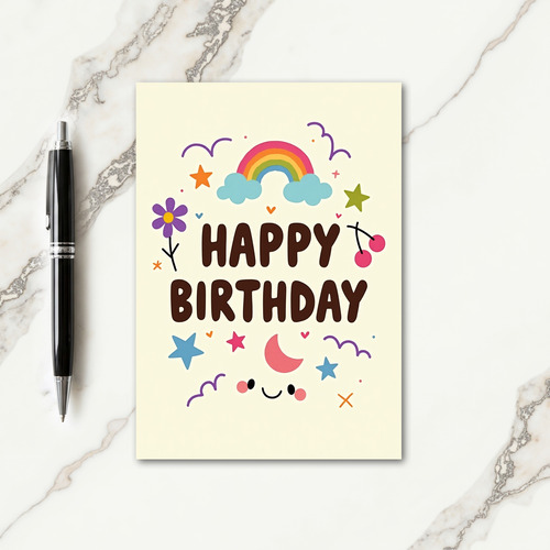 Felt Art Birthday Card