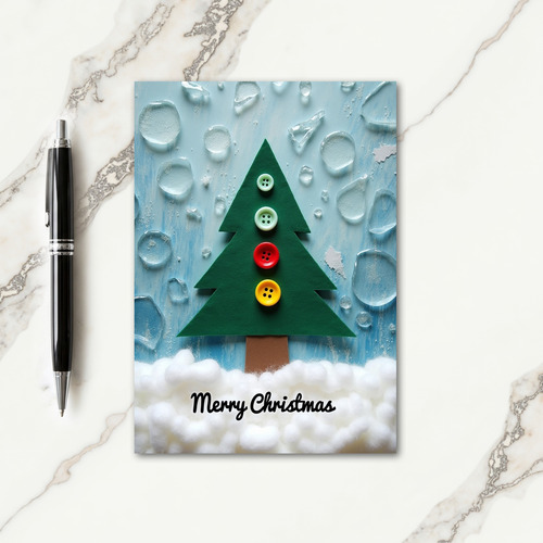 Felt Evergreen Christmas Card