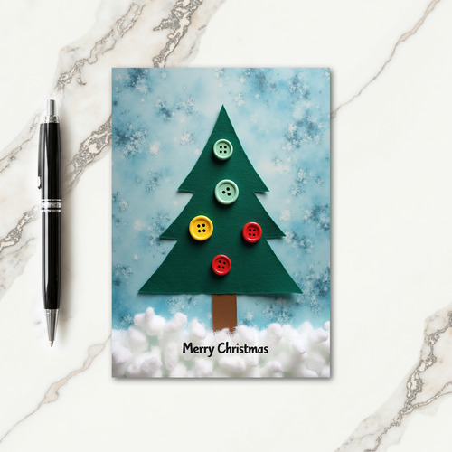 Felt Evergreen Tree Card
