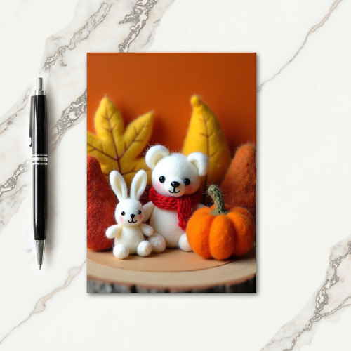 Felted Friends Autumn Card
