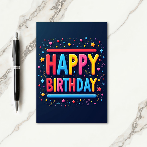 Festive 3D Letters Card