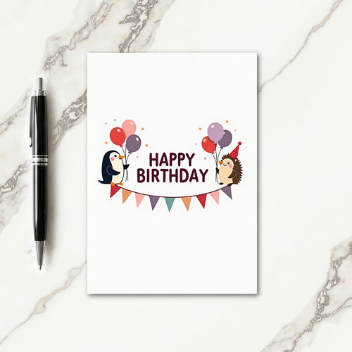 Festive Animal Birthday Card