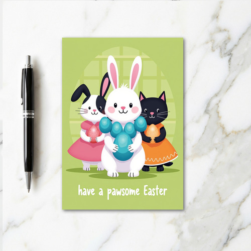 Festive Animal Friends Egg Card