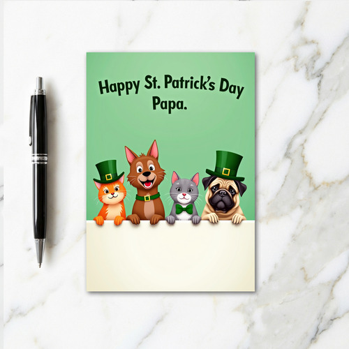 Festive Animal Friends Faux Gold Card