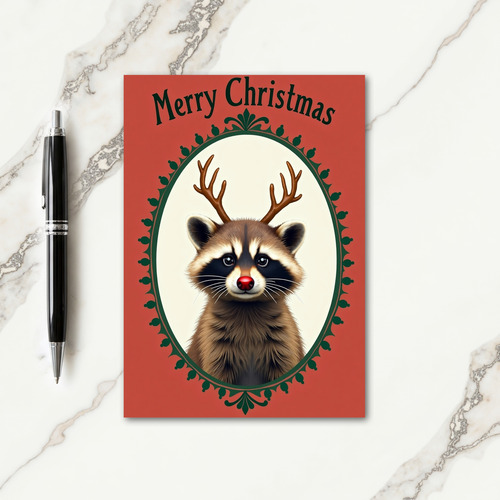 Festive Antlered Animal Card