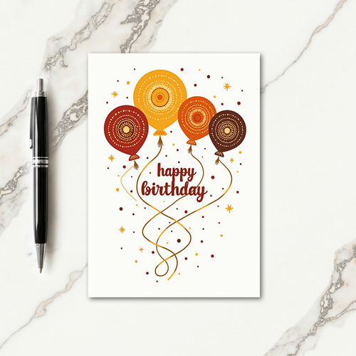 Festive Autumn Orbs Card