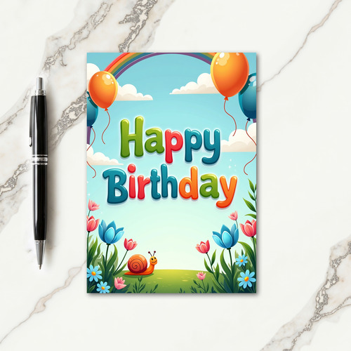 Festive Balloon Birthday Card