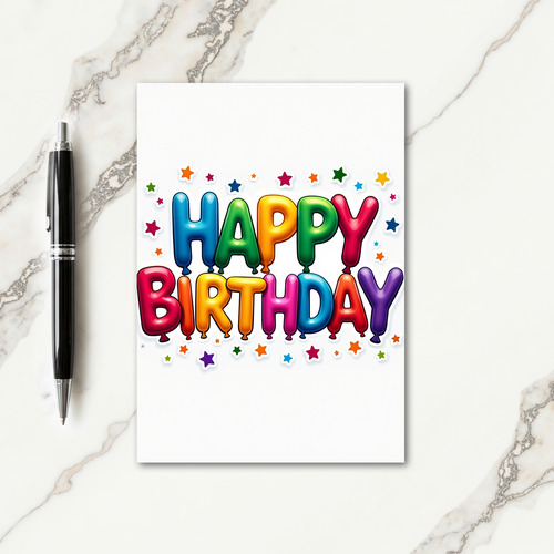 Festive Balloon Letters Card