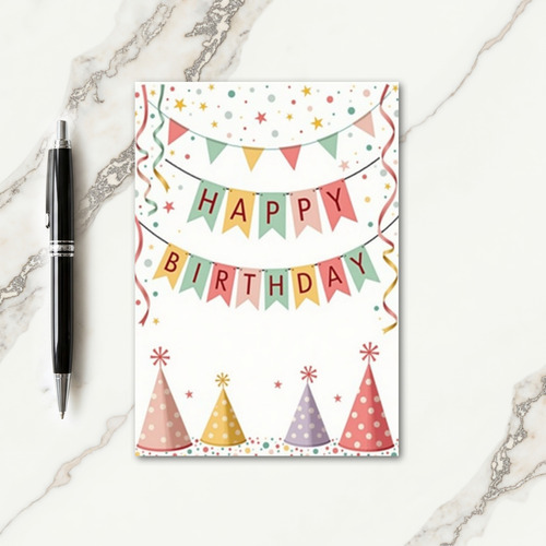 Festive Banner Flag Card