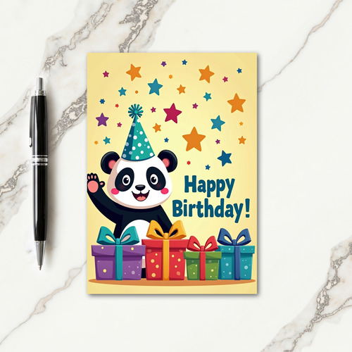 Festive Bear Illustration Card