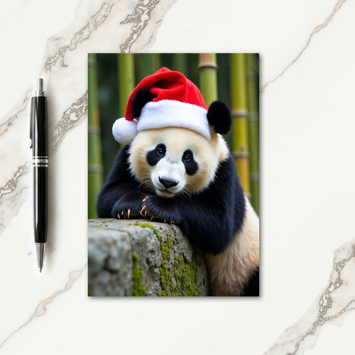 Festive Bear Portrait Card