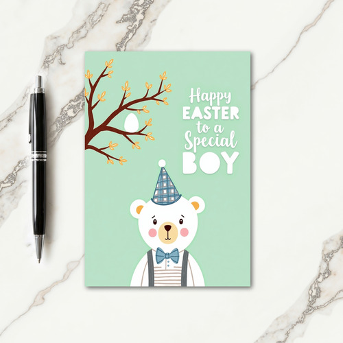 Festive Bear Springtime Card