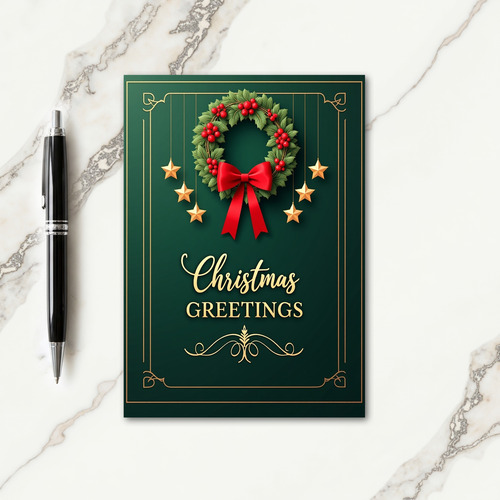 Festive Berry Greenery Card