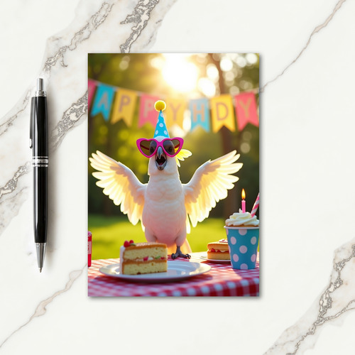 Festive Bird Birthday Card