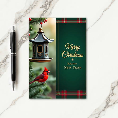 Festive Bird Evergreen Card