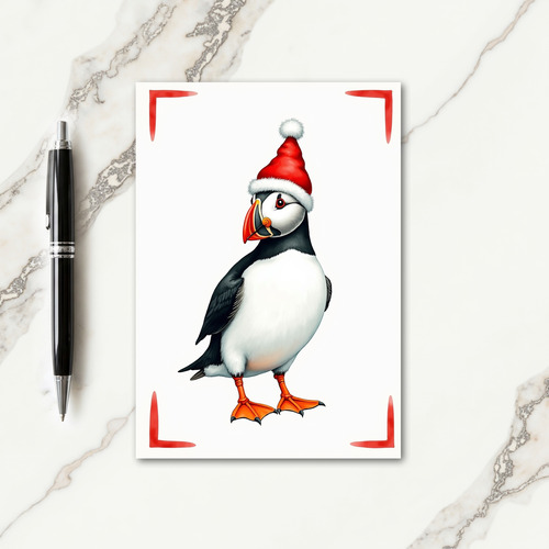 Festive Bird Hat Christmas Card