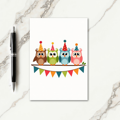 Festive Birds Birthday Card
