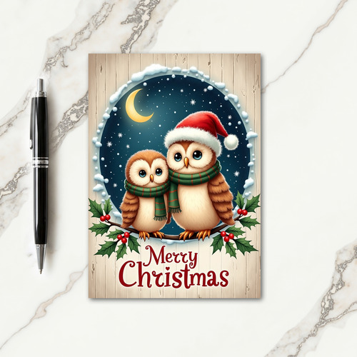 Festive Birds Scarf Card