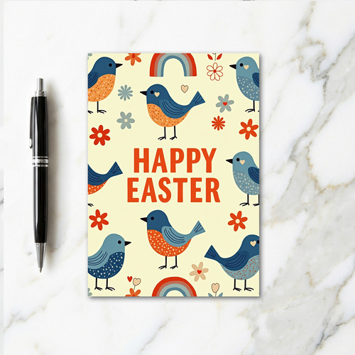 Festive Birds Springtime Card