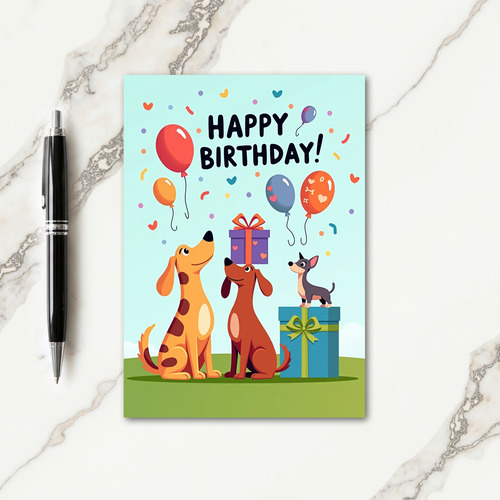 Festive Birthday Balloons Card