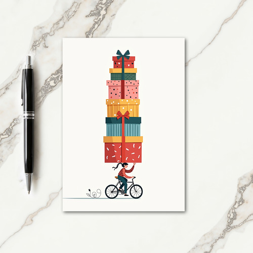 Festive Birthday Bicycle Gifts Card