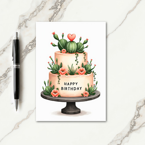 Festive Birthday Botanical Card