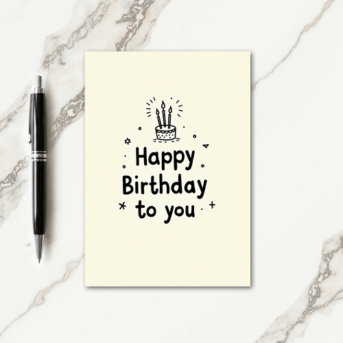 Festive Birthday Cake Card