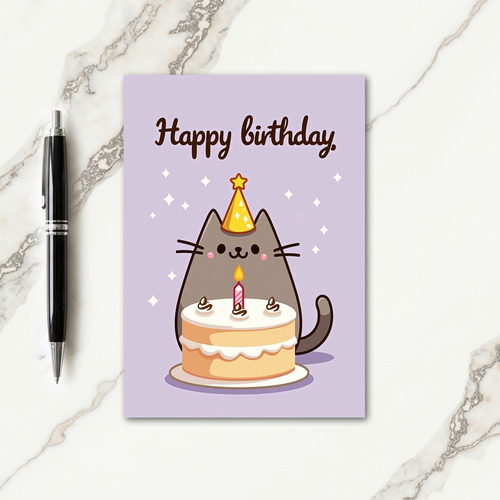 Festive Birthday Cake Design Card