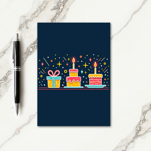 Festive Birthday Cakes Gift Card