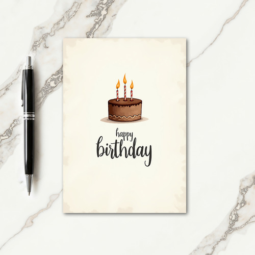 Festive Birthday Candle Cake Card