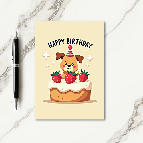 Festive Birthday Cute Animal Card