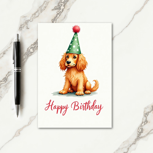 Festive Birthday Dog Card