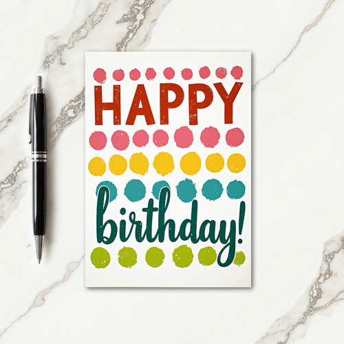 Festive Birthday Dots Card