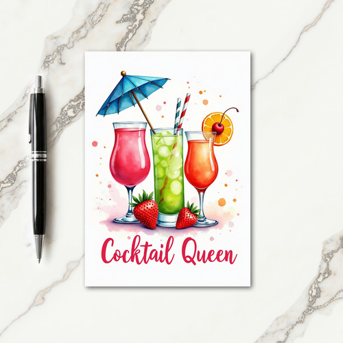 Festive Birthday Drinks Card