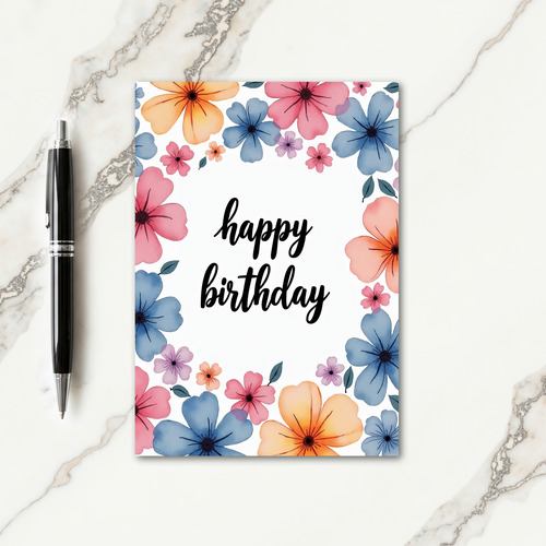 Festive Birthday Flower Card