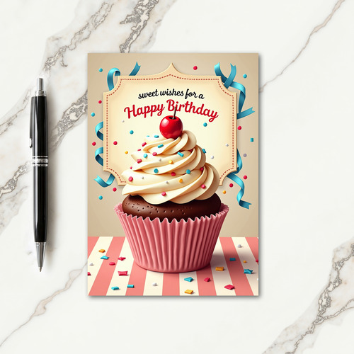 Festive Birthday Frosted Treat Card