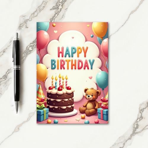 Festive Birthday Gift Card