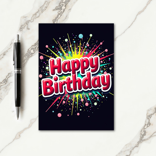 Festive Birthday Glossy Card