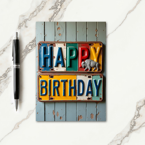 Festive Birthday Plates Card