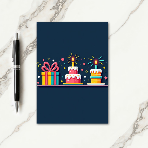 Festive Birthday Present Card