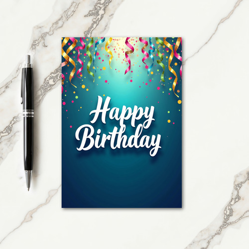 Festive Birthday Ribbon Confetti Card