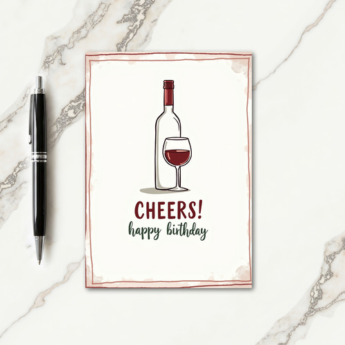 Festive Birthday Ruby Goblet Card