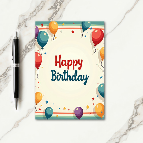Festive Birthday Script Card