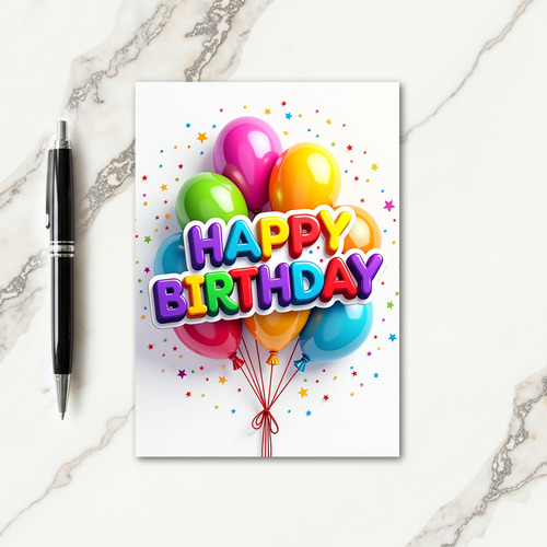 Festive Birthday Spheres Card